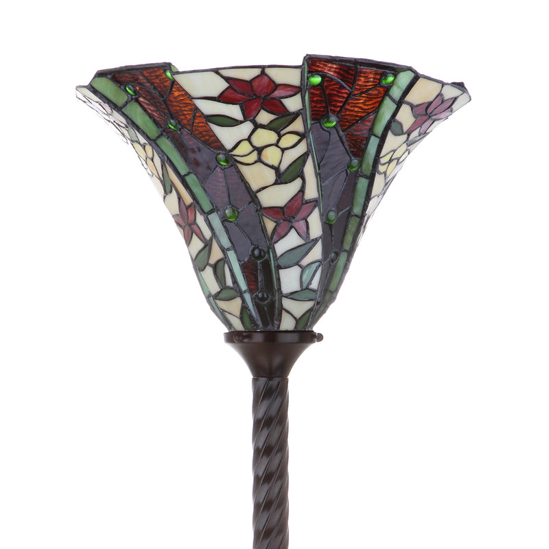 Jonathan Y Williams Tiffany-Style 71" Torchiere LED Floor Lamp