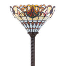 Jonathan Y Davis Tiffany-Style 70" Torchiere LED Floor Lamp