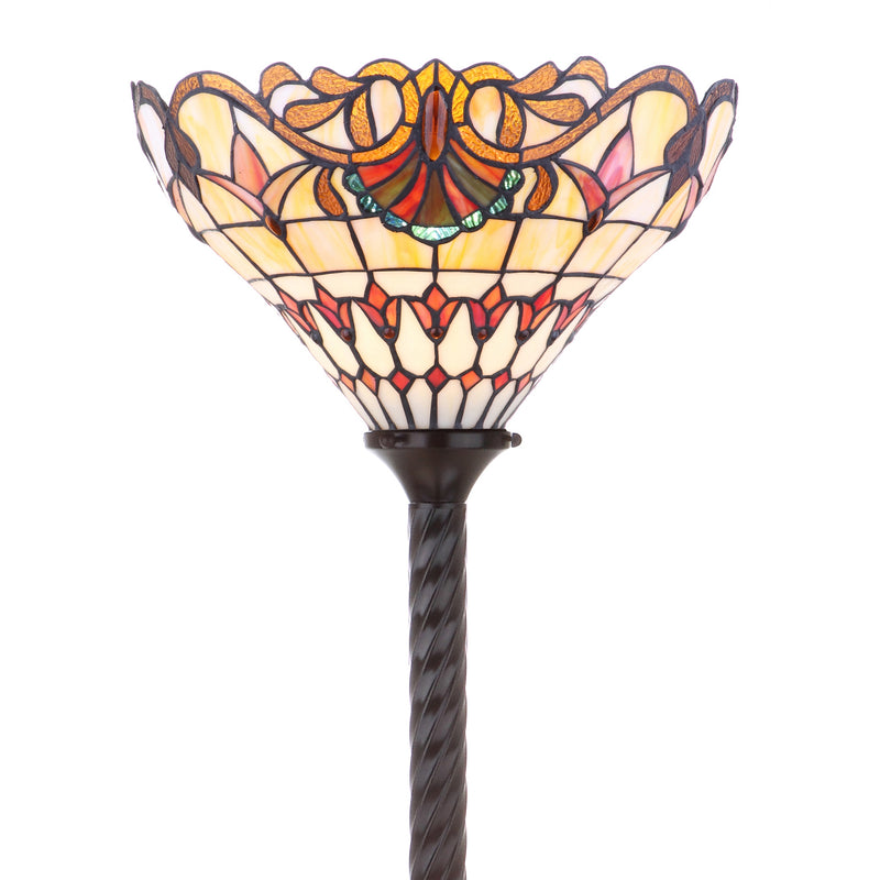 Jonathan Y Davis Tiffany-Style 70" Torchiere LED Floor Lamp