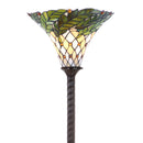 Jonathan Y Botanical Tiffany-Style 71" Torchiere LED Floor Lamp