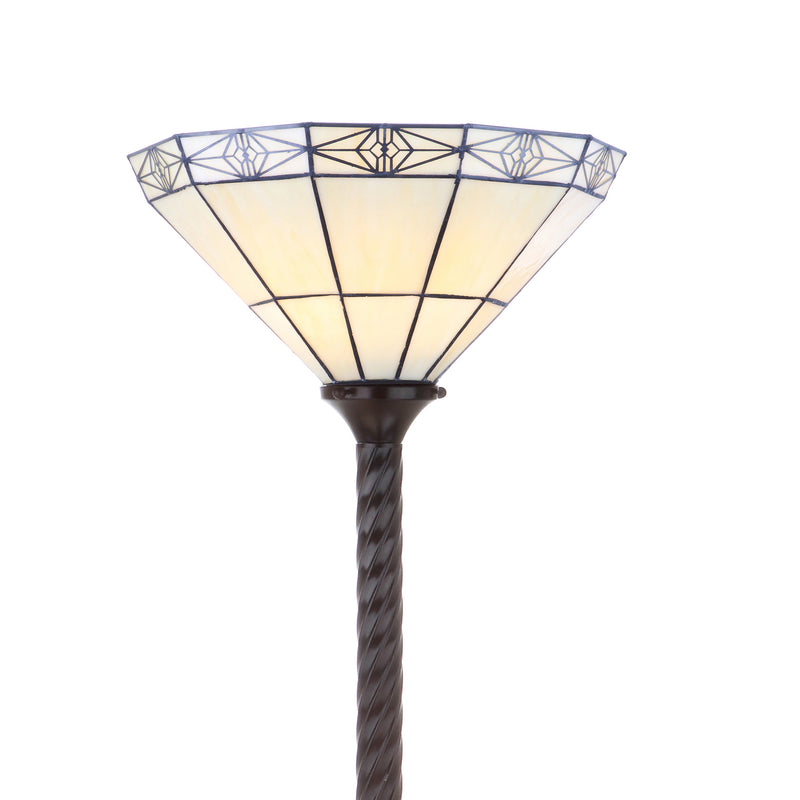 Jonathan Y Moore Tiffany-Style 68.57" Torchiere LED Floor Lamp