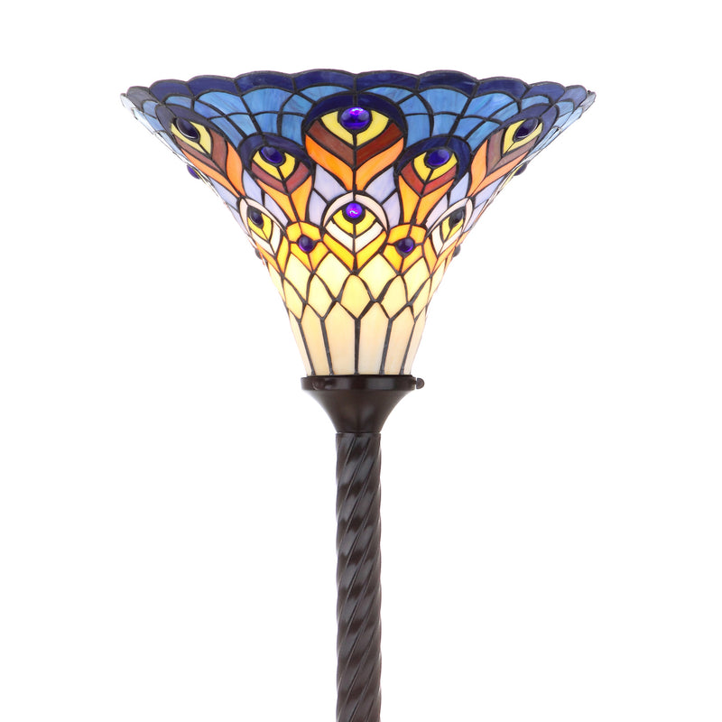 Jonathan Y Peacock Tiffany-Style 70" Torchiere LED Floor Lamp