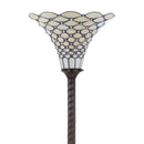 Jonathan Y White Tiffany-Style 70" Torchiere LED Floor Lamp