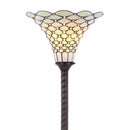 Jonathan Y White Tiffany-Style 70" Torchiere LED Floor Lamp