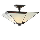 Jonathan Y Julian 15.7" Tiffany-Style Glass/Metal LED Semi-Flush Mount