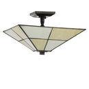 Jonathan Y Juliana 15.7" Tiffany-Style Glass/Metal LED Semi-Flush Mount