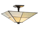 Jonathan Y Juliana 15.7" Tiffany-Style Glass/Metal LED Semi-Flush Mount
