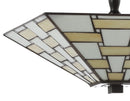 Jonathan Y Jason 15.7" Tiffany-Style Glass/Metal LED Semi-Flush Mount