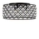 Jonathan Y Gabrielle 19" Metal/Crystal LED Flush Mount Ceiling Light