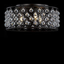 Jonathan Y Gabrielle 19" Metal/Crystal LED Flush Mount Ceiling Light