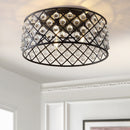 Jonathan Y Gabrielle 19" Metal/Crystal LED Flush Mount Ceiling Light