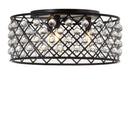Jonathan Y Gabrielle 19" Metal/Crystal LED Flush Mount Ceiling Light