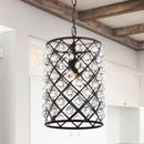 Jonathan Y Gabrielle 15" Crystal/Metal LED Pendant