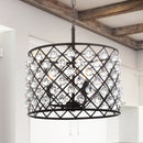 Jonathan Y Gabrielle 16" Crystal/Metal LED Pendant