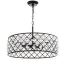 Jonathan Y Gabrielle 23" Crystal/Metal LED Pendant