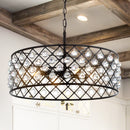 Jonathan Y Gabrielle 23" Crystal/Metal LED Pendant