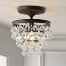 Jonathan Y Toronto 10" Metal/Crystal LED Flush Mount