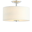 Jonathan Y Marc 15" Metal/Linen LED Semi-Flush Mount