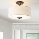 Jonathan Y Marc 15" Metal/Crystal LED Semi-Flush Mount