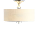 Jonathan Y Marc 15" Metal/Crystal LED Semi-Flush Mount