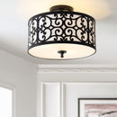 Jonathan Y Katherine 15" Metal LED Semi-Flush Mount