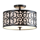 Jonathan Y Katherine 15" Metal LED Semi-Flush Mount