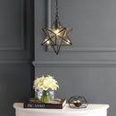 Jonathan Y Stella 13" Moravian Star Metal/Glass LED Pendant