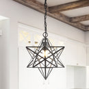Jonathan Y Stella 13" Moravian Star Metal/Glass LED Pendant