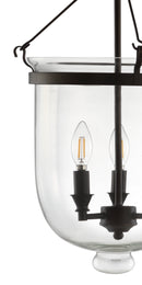 Jonathan Y Charlotte 14.5" Metal/Glass LED Semi-Flush Mount