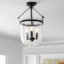 Jonathan Y Charlotte 14.5" Metal/Glass LED Semi-Flush Mount