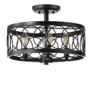 Jonathan Y Sylvain 15.5" Metal LED Semi-Flush Mount