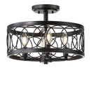Jonathan Y Sylvain 15.5" Metal LED Semi-Flush Mount