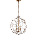 Jonathan Y Isabelle 20" Adjustable Metal/Glass LED Pendant