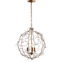 Jonathan Y Isabelle 20" Adjustable Metal/Glass LED Pendant