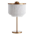 Jonathan Y Coco 27.5" Fringed/Metal LED Table Lamp