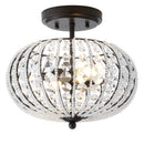 Jonathan Y Catalina 11.7" Metal /Acrylic LED Semi-Flush Mount