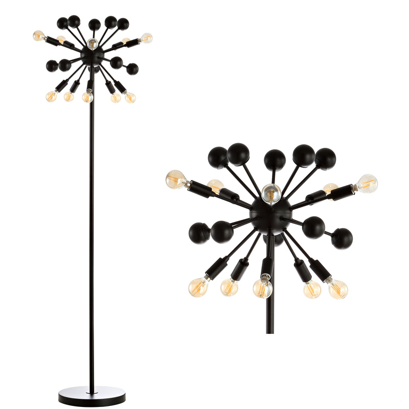 Jonathan Y Orbit 10-Light 63" Modern Sputnik Metal LED Floor Lamp