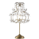 Jonathan Y Clara 20.5" Crystal Flower Beaded Girandole Metal/Acrylic LED Table Lamp