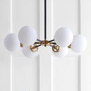 Jonathan Y Caleb Adjustable 6-Light 28" Brass Cluster Pendant
