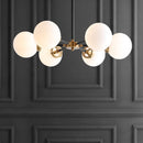 Jonathan Y Caleb Adjustable 6-Light 28" Brass Cluster Pendant