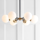 Jonathan Y Caleb Adjustable 6-Light 28" Brass Cluster Pendant