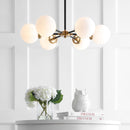 Jonathan Y Caleb Adjustable 6-Light 28" Brass Cluster Pendant