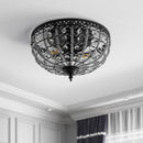 Jonathan Y Anita 12.25" Low-Ceiling Metal/Acrylic LED Flush Mount