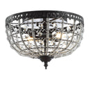 Jonathan Y Anita 12.25" Low-Ceiling Metal/Acrylic LED Flush Mount