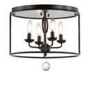 Jonathan Y Alma 16" Metal LED Flush Mount