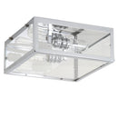 Jonathan Y Grayson 12" Metal/Glass LED Flush Mount