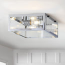 Jonathan Y Grayson 12" Metal/Glass LED Flush Mount
