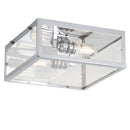 Jonathan Y Grayson 12" Metal/Glass LED Flush Mount