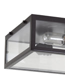 Jonathan Y Grayson 12" Metal/Glass LED Flush Mount