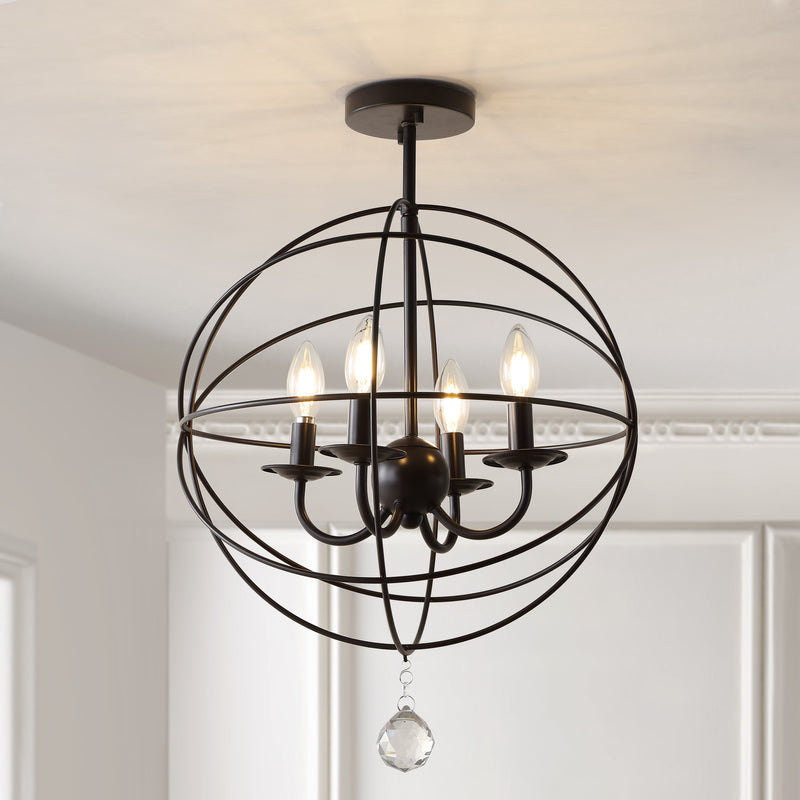 Jonathan Y Alma 12" Metal LED Flush Mount